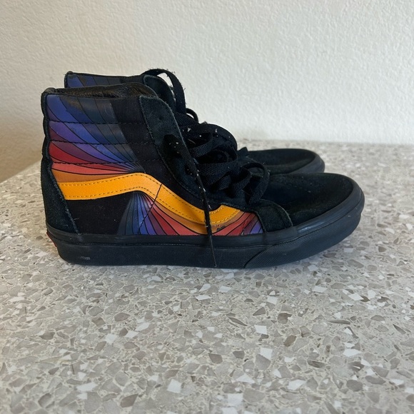 Vans sk8 hi reissue re fact black multi colored Unisex Sneakers M-5 W-6.5 - Picture 1 of 7
